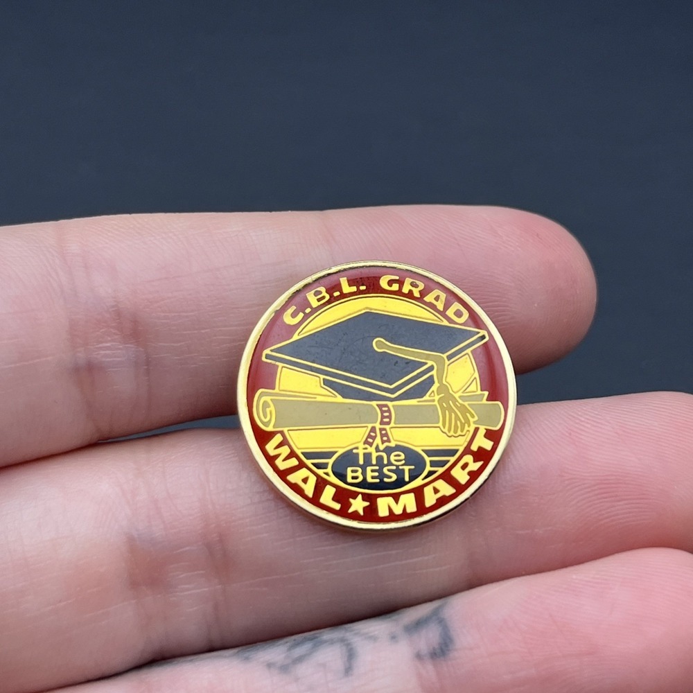 Walmart Smiley Mascot CBL Grad Diploma Hat‎ Lapel Hat Pin